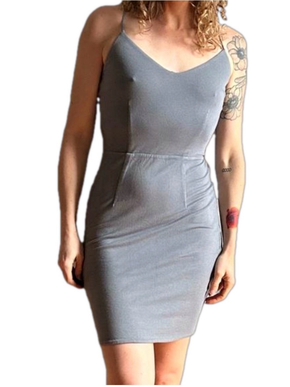 James Perse Light Grey Bodycon Mini Dress